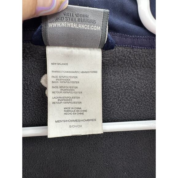 Mens New Balance York Revolution Baseball Jacket Size Small Navy Blue Zip Up - Picture 12 of 16